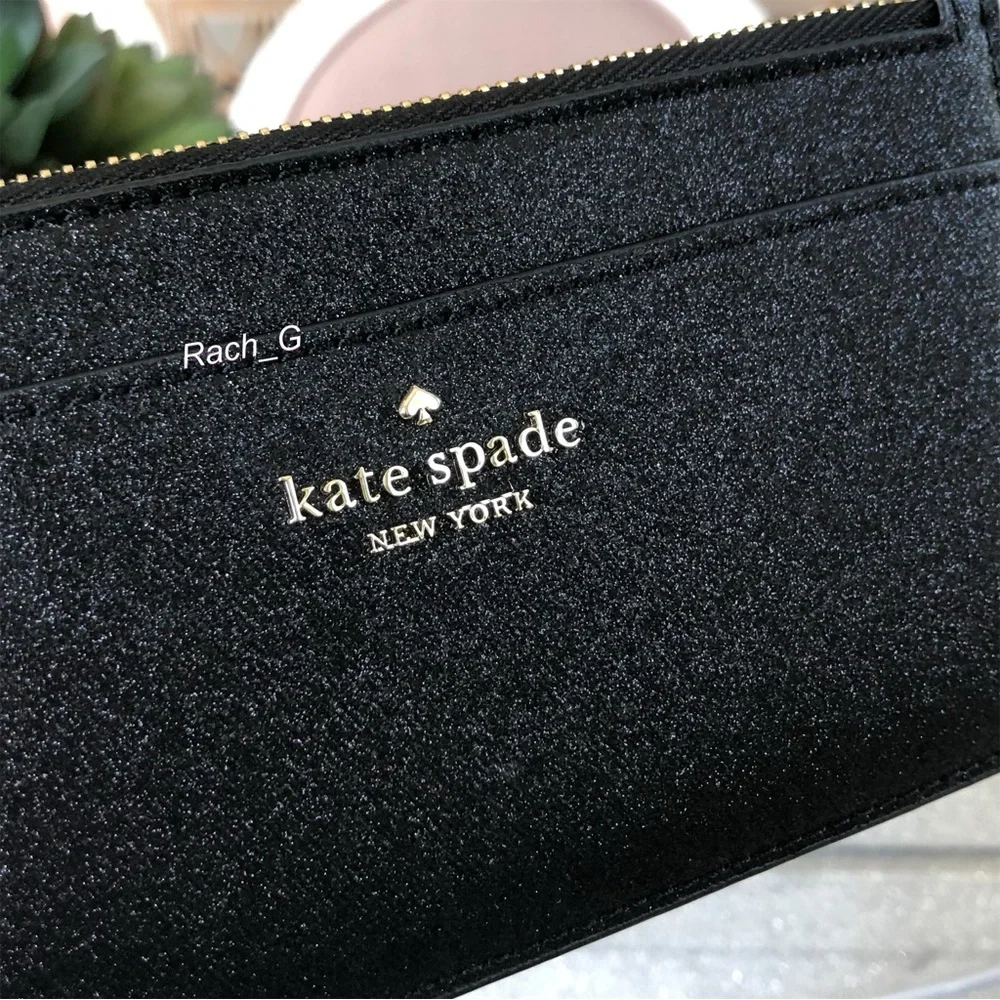 Kate Spade Tinsel Glitter Boxed Large Card Holder